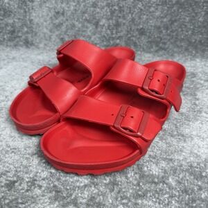 Birkenstock Sandals Unisex L10 M8 Arizona Essential EVA Red
